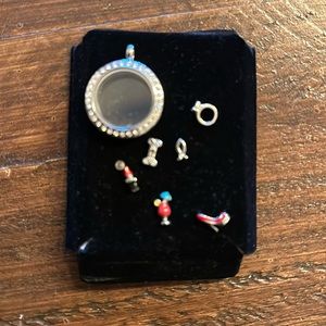 Origami owl locket and charms